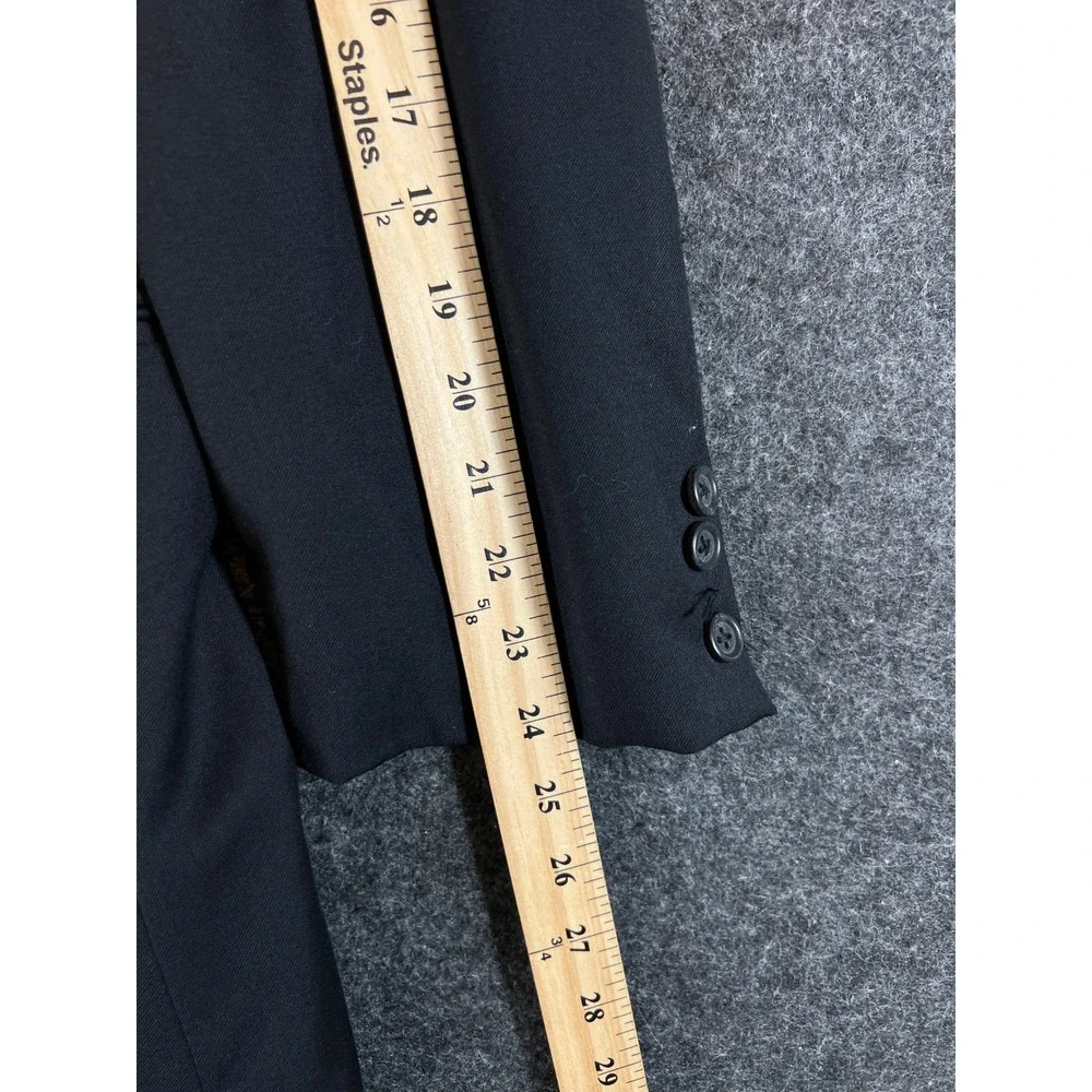 Burberry London Mens 42R Black Wool 3-Button Blazer Sport Coat Vintage Y2K